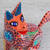 Wood alebrije figurine, 'Loco Lobo' - Multicolored Wolf Alebrije Figurine Handmade in Mexico (image 2d) thumbail