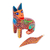Wood alebrije figurine, 'Loco Lobo' - Multicolored Wolf Alebrije Figurine Handmade in Mexico (image 2f) thumbail