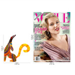 Wood alebrije figurine, 'Howl' - Multi-Color Copal Wood Howling Coyote Alebrije Figurine