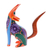 Alebrije-Figur aus Holz - Pfeifender Kojote Alebrije aus mehrfarbigem Holz