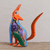 Wood alebrije figurine, 'Whistling Coyote' - Multi-Color Wood Whistling Coyote Alebrije (image 2b) thumbail