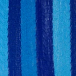 Hammock, 'Afternoon Breeze' (single) - Hand Crafted Blue Striped Nylon Rope Single Hammock