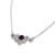 Amethyst and turquoise pendant necklace, 'Dazzle Me' - Sterling Silver and Amethyst Mexican Pendant Necklace