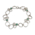 Sterling silver link bracelet, 'Circle Serenity' - Sterling Silver and Reconstituted Link Bracelet