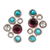 Amethyst button earrings, 'Dazzle Me' - Sterling Silver and Amethyst Button Earrings (image 2a) thumbail
