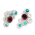 Amethyst button earrings, 'Dazzle Me' - Sterling Silver and Amethyst Button Earrings (image 2b) thumbail