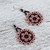 Glass beaded dangle earrings, 'Sweet Star Flowers' - Glass Beaded Floral Dangle Earrings from Mexico (image 2b) thumbail