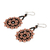 Glass beaded dangle earrings, 'Sweet Star Flowers' - Glass Beaded Floral Dangle Earrings from Mexico (image 2c) thumbail