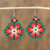 Glass beaded dangle earrings, 'Colors of Mexico' - Mexico-Themed Glass Beaded Dangle Earrings (image 2) thumbail