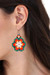 Glass beaded dangle earrings, 'Colors of Mexico' - Mexico-Themed Glass Beaded Dangle Earrings