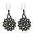Glass beaded dangle earrings, 'Iridescent Stars' - Iridescent Glass Beaded Dangle Earrings from Mexico thumbail