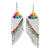 Glass beaded waterfall earrings, 'Shower of Colors' - Colorful Glass Beaded Waterfall Earrings from Mexico thumbail