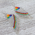 Glass beaded waterfall earrings, 'Shower of Colors' - Colorful Glass Beaded Waterfall Earrings from Mexico (image 2b) thumbail