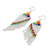 Glass beaded waterfall earrings, 'Shower of Colors' - Colorful Glass Beaded Waterfall Earrings from Mexico (image 2c) thumbail