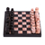 Marble mini chess set, 'Black and Pink Challenge' (5 in.) - Marble Chess Set in Black and Pink from Mexico (image 2a) thumbail