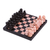 Marble mini chess set, 'Black and Pink Challenge' (5 in.) - Marble Chess Set in Black and Pink from Mexico (image 2d) thumbail