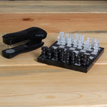 Onyx and marble chess set, 'Black and Ivory Challenge' (5 in.) - Onyx and Marble Chess Set in Black and Ivory (5 in.)