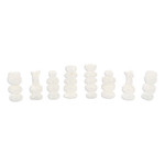 Mini onyx and marble chess set, 'Grey and Ivory Challenge' - Mini Onyx and Marble Chess Set in Grey and Ivory
