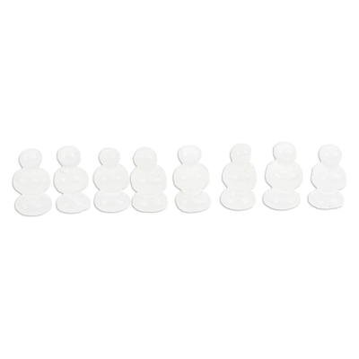 Mini ajedrez de ónix y mármol (5 pulgadas) - Mini ajedrez de ónix y mármol en marrón y marfil (5 pulgadas)