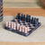 Mini juego de ajedrez de mármol - Mini ajedrez de mármol hecho a mano en rosa y gris