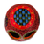 Wood figurine, 'Death and Folklore' - Mexican Hand Painted Terracotta Hue Wooden Skull Figurine (image 2d) thumbail