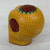 Wood figurine, 'Ancestral Image' - Hand Carved Wood Skull Figurine in Yellow from Mexico (image 2b) thumbail