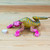 Wood alebrije sculpture, 'Pink Iguana' - Pink and Yellow Wood Iguana Alebrije Sculpture from Mexico (image 2j) thumbail