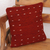 Wool cushion cover, 'Dotted Passion in Red' - Handwoven Wool Cushion Cover in Red from Mexico (image 2b) thumbail