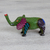 Wood alebrije figurine, 'Elephant in Green' - Artisan Crafted Green Wood Elephant Alebrije Figurine