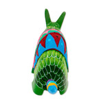 Wood alebrije figurine, 'Scales and Dreams' - Mexican Handmade Copal Wood Armadillo Alebrije Figurine