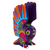 Wood alebrije figurine, 'Mysterious Owl' - Hand Crafted Copal Wood Multi-Colored Purple Owl Alebrije