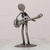 Upcycled metal auto part sculpture, 'Electric Guitarist' - Upcycled Metal Auto Part Guitarrist Sculpture from Mexico thumbail