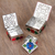 Tin nesting boxes, 'Floral Companions' (set of 3) - Three Tin Nesting Boxes with Floral Designs from Mexico
