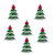 Zinn-Ornamente, 'Ferienbäume' (Satz von 6 Stück) - Kunsthandwerklich hergestellte Zinnbaumschmuckstücke aus Mexiko (6er-Satz)