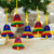 Adornos de hojalata, 'The Town Bells' (juego de 6) - Adornos de campanas navideñas de hojalata mexicanos hechos a mano (juego de 6)