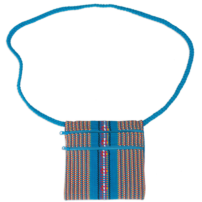 Backstrap Loom Woven Turquoise 100% Cotton Sling
