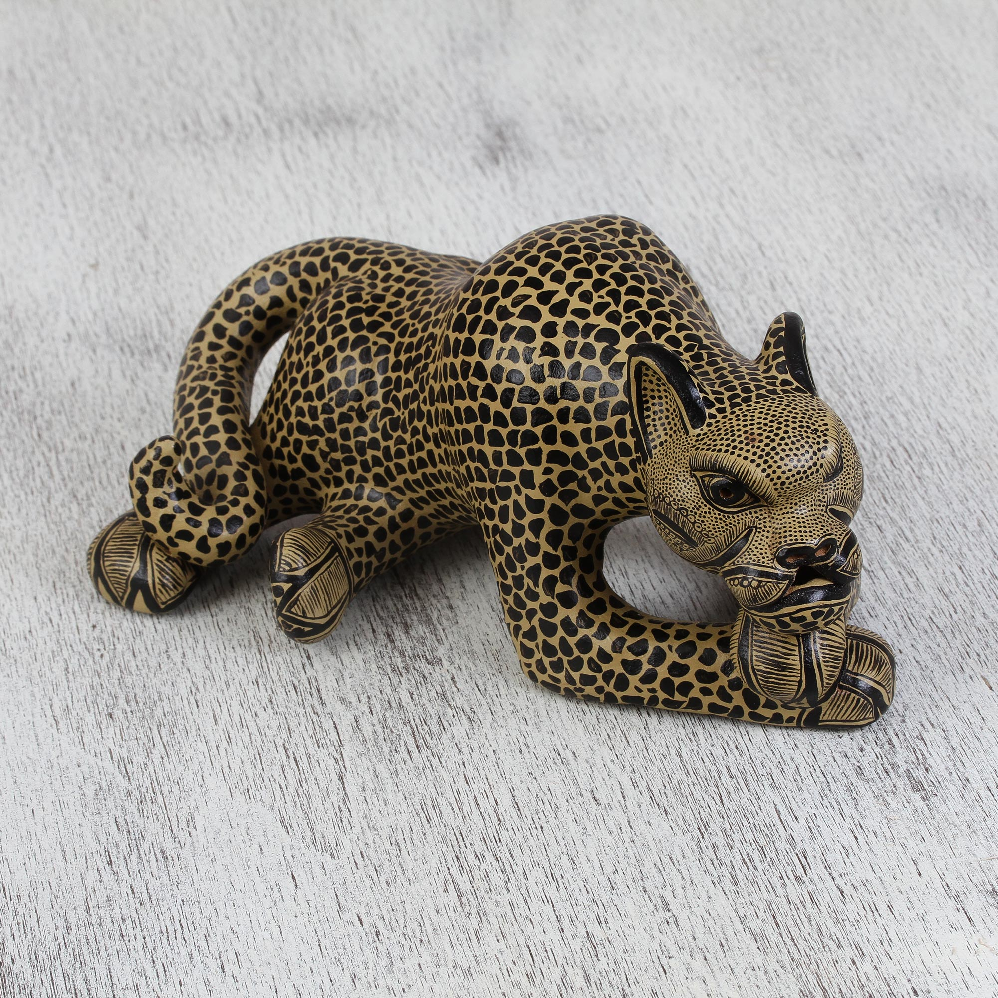 porcelain jaguar figurine