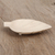 Marble catchall, 'Handy Leaf in Ivory' - Leaf-Shaped Marble Catchall in Eggshell from Mexico (image 2b) thumbail