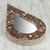 Onyx wall mirror, 'Drop of Rain' - Mexican Brown Onyx Wall Mirror in the Shape of a Raindrop (image 2b) thumbail