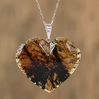 Amber pendant necklace,