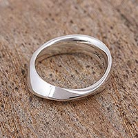 Featured review for Sterling silver band ring, Meditation and Balance