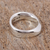 Sterling silver band ring, 'Meditation and Balance' - High-Polish Sterling Silver Band Ring from Taxco Mexico (image 2c) thumbail