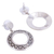 Sterling silver hoop earrings, 'Zigzag Rings' - Zigzag Motif Sterling Silver Dangle Earrings from Mexico