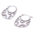 Sterling silver hoop earrings, 'Modern Gleam' - Modern Openwork Sterling Silver Hoop Earrings from Mexico (image 2b) thumbail