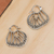 Sterling silver hoop earrings, 'Monarch Magic' - Monarch Wing Taxco Sterling Silver Hoop Earrings from Mexico