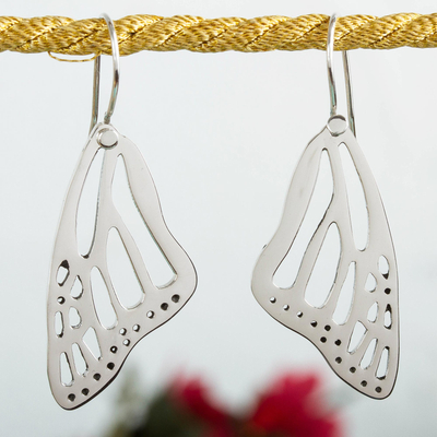 Sterling silver dangle earrings, Lovely Wings