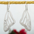 Sterling silver dangle earrings, 'Lovely Wings' - Sterling Silver Butterfly Wing Dangle Earrings from Mexico thumbail