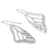 Sterling silver dangle earrings, 'Lovely Wings' - Sterling Silver Butterfly Wing Dangle Earrings from Mexico (image 2c) thumbail