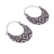 Sterling silver hoop earrings, 'Fascinating Diamonds' - Diamond Motif Sterling Silver Hoop Earrings from Mexico (image 2b) thumbail