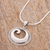 Sterling silver pendant necklace, 'World of Waves' - Spiral Design Sterling Silver Pendant Necklace from Mexico (image 2b) thumbail